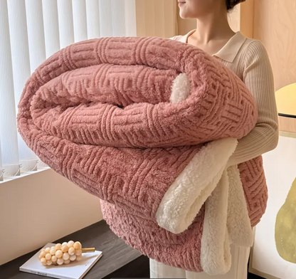 Soft Plush Luxury Blanket | Ultra-Sonic Pressed Modern Throw for Bed & Couch