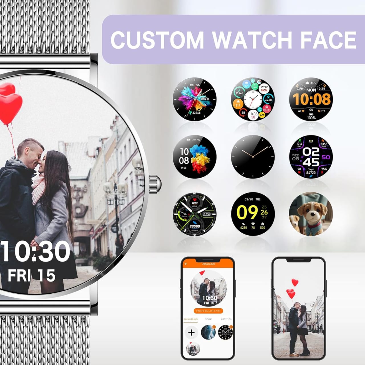 STAINLESS STEEL ANDROID + IOS WATCHES