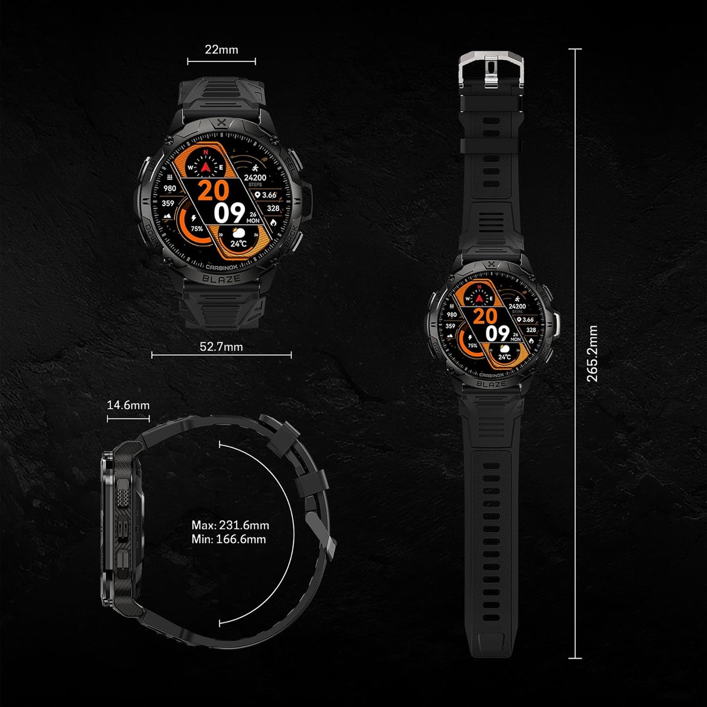CARBINOX BLAZE SMART GPS  WATCH