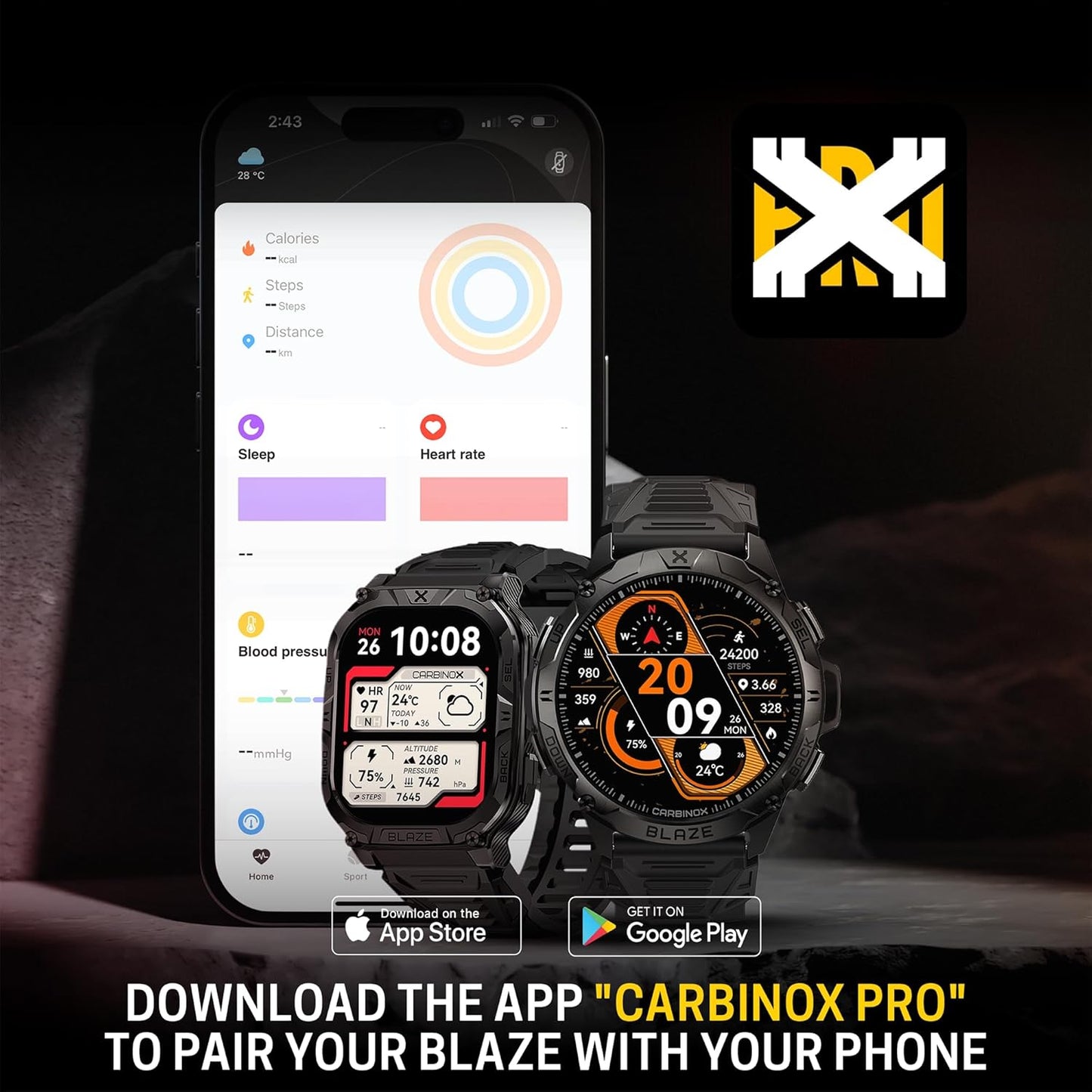 CARBINOX BLAZE SMART GPS  WATCH