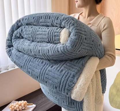 Soft Plush Luxury Blanket | Ultra-Sonic Pressed Modern Throw for Bed & Couch