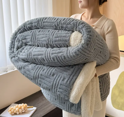Soft Plush Luxury Blanket | Ultra-Sonic Pressed Modern Throw for Bed & Couch