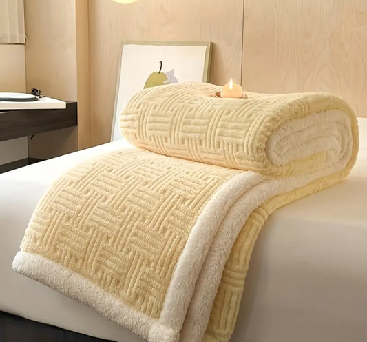 Soft Plush Luxury Blanket | Ultra-Sonic Pressed Modern Throw for Bed & Couch